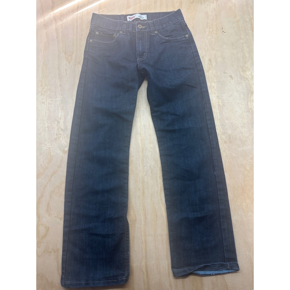 Levis 514 Straight Leg Jeans Kids Boys Size 16 Regular Dark Wash Denim 28x28
